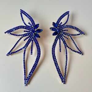 Elegant Blue Crystal Earrings